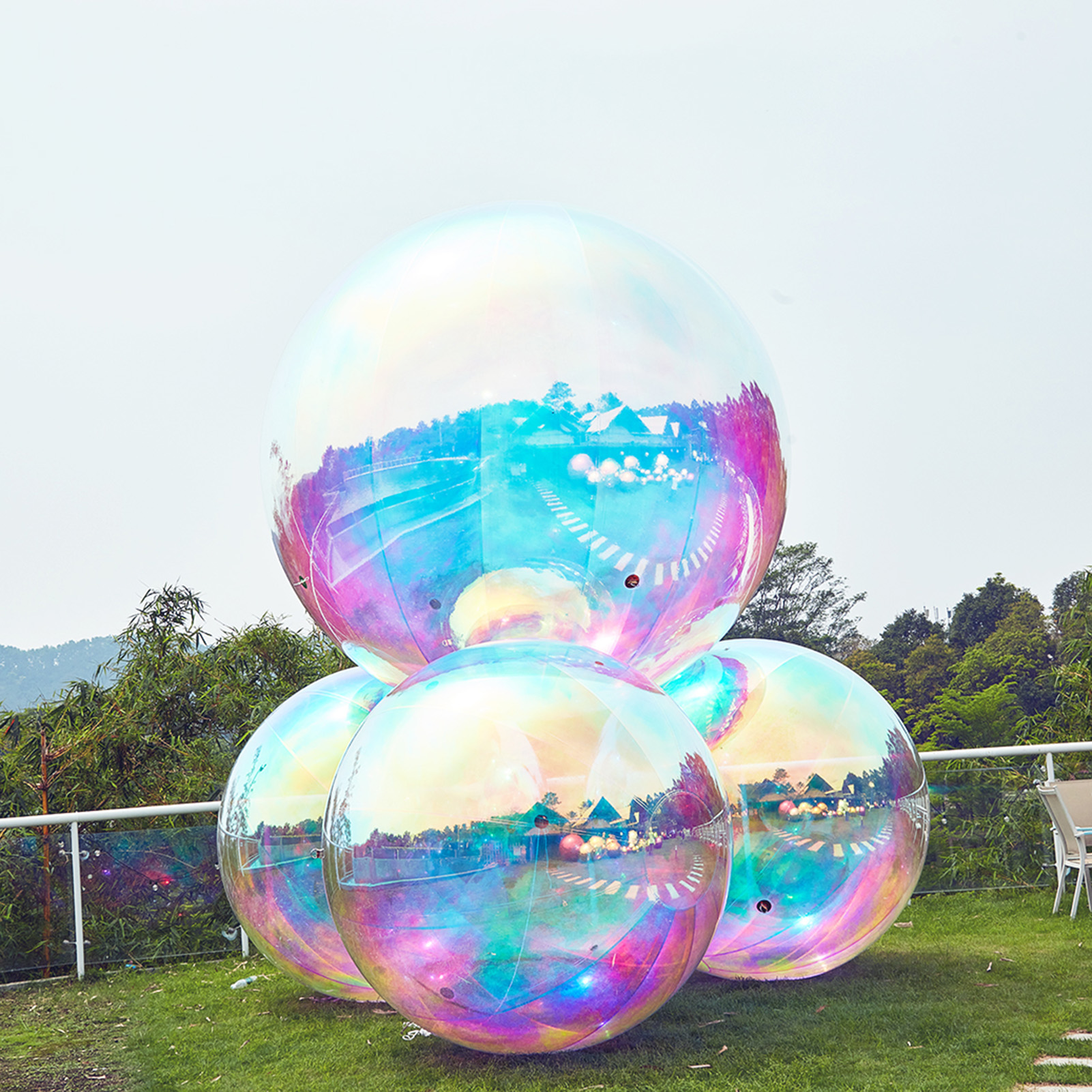 Colorful inflatable mirrored balls and big shiny balls bring endless joy and beautiful memories to people, making every festival more colorful Huge Colorful Mirror Ball Four-Piece Combination,Four combinations of big shiny balls - Image 4
