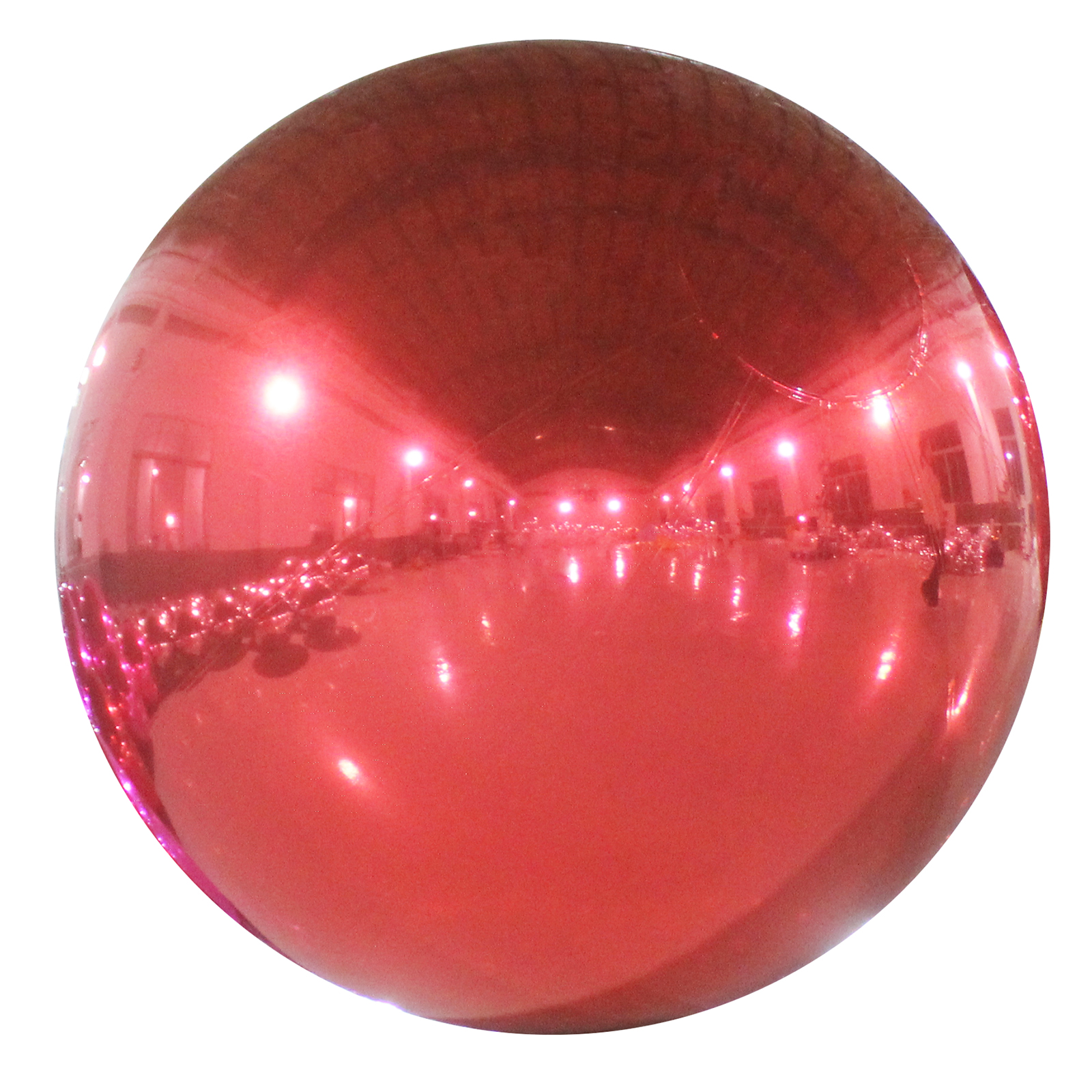 The red inflatable mirror balls and big shiny balls are the blooming of passion and charm red big shiny ball